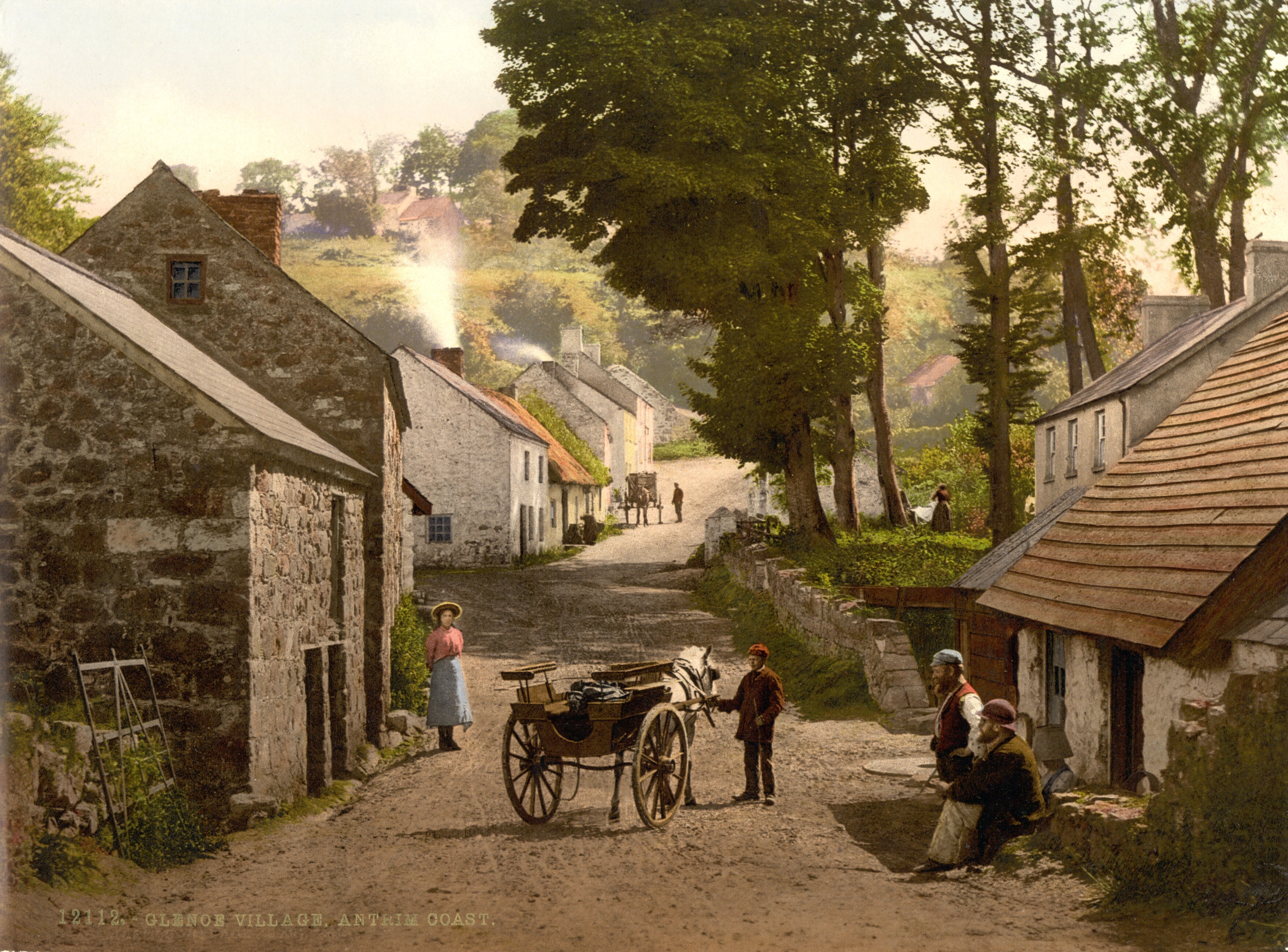 Деревня в графстве Антрим, Ирландия, фотохром, 1890 – 1900