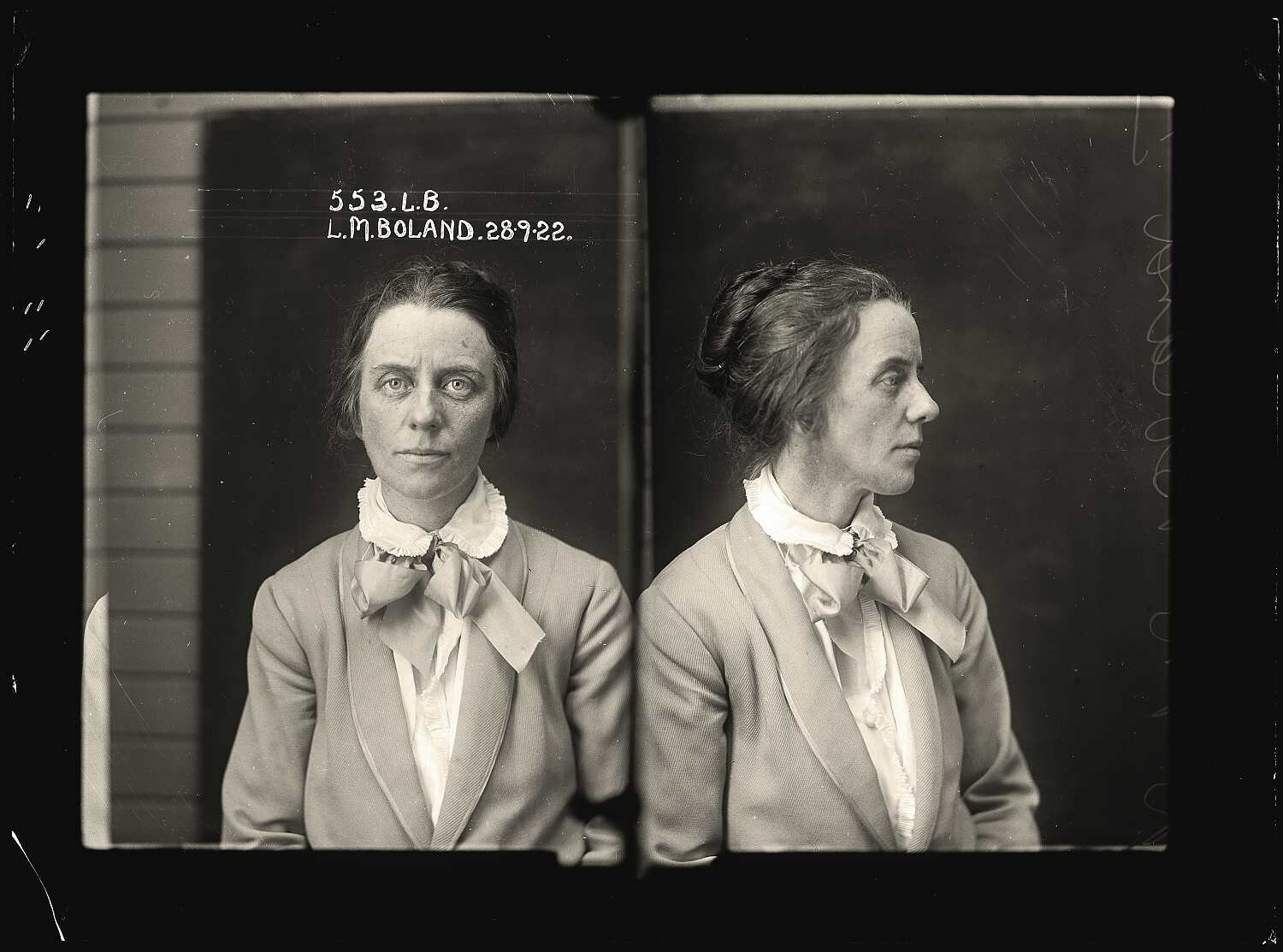 Лилиан Мэй Саутвелл Боланд, работала секретаршей у нелегальной абортистки, которая оперировала в приёмной дантиста. Архив судебной фотографии полиции Нового Южного Уэльса