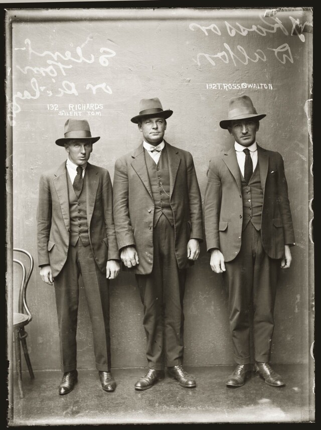 «Молчаливый Том» Ричардс и Т. Росс, псевдоним Уолтон, 1920 год. Архив судебной фотографии полиции Нового Южного Уэльса