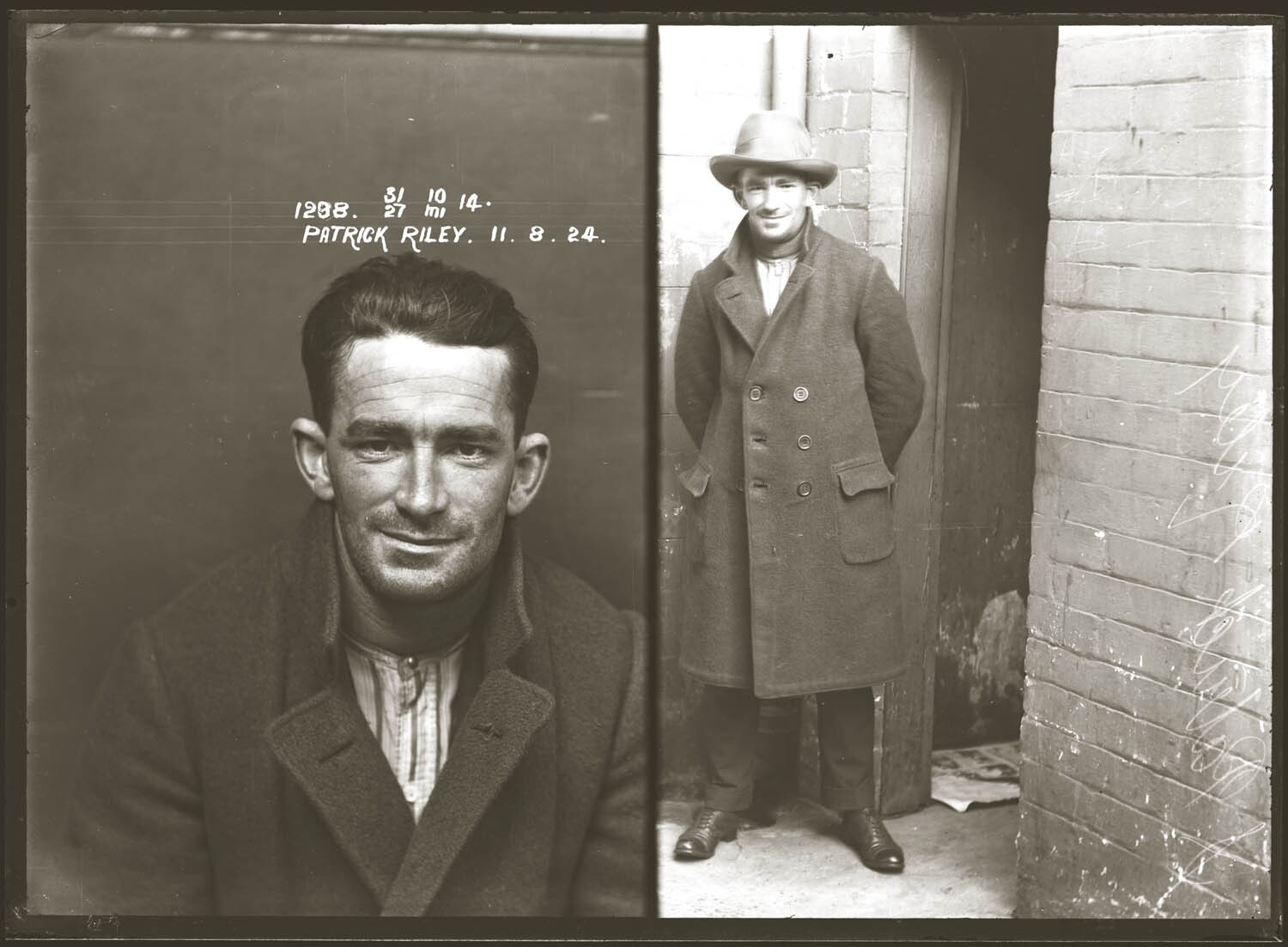 Патрик Райли, был осужден за изготовление фальшивых монет, 1924 год. Архив судебной фотографии полиции Нового Южного Уэльса