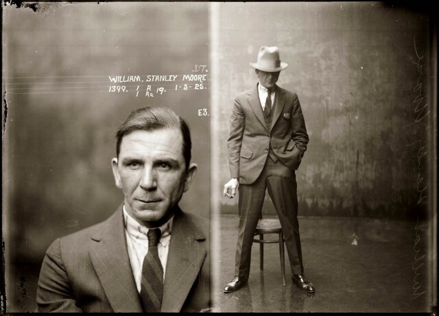 Уильям Стэнли Мур, «торговец опиумом», работал с большим количеством поддельного опиума и кокаина, 1925 год. Архив судебной фотографии полиции Нового Южного Уэльса