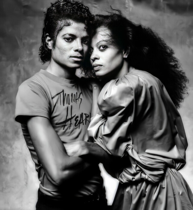 Майкл Джексон и Дайана Росс, 1982 год. Фотограф Норман Сифф