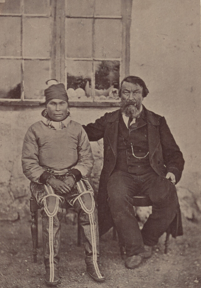 Питер Моцфельдт с женой, 1869. Из альбома «Арктические регионы». Фотографы Джон Лэфем Данмор и Джордж П. Критчерсон
