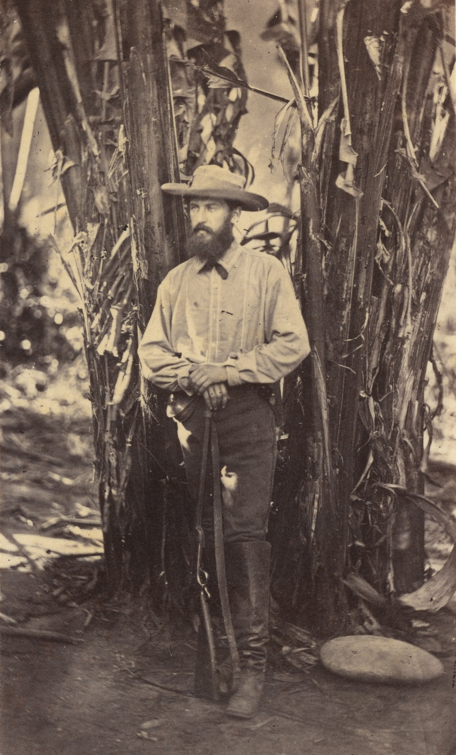 Участник экспедиции в Чанчамайо, 1868. Из альбома «Фотографии Перу». Фотограф Виллрой Л. Ричардсон