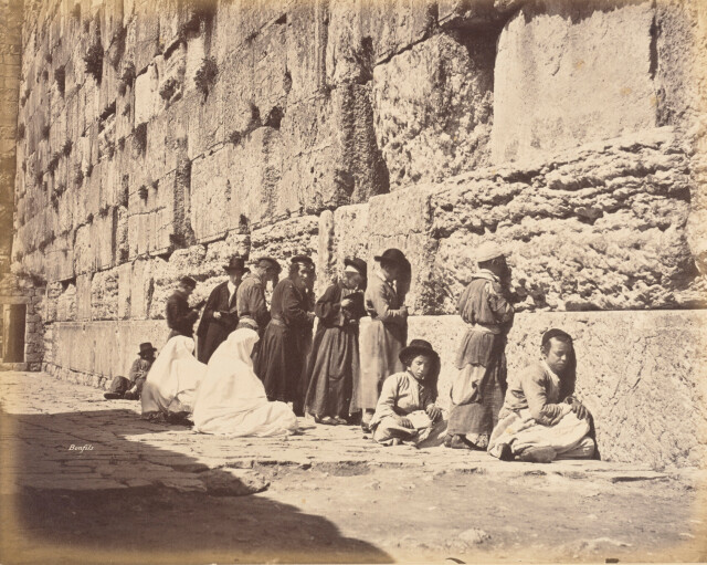 Стена Плача, Иерусалим, 1877. Фотограф Феликс Бонфилс