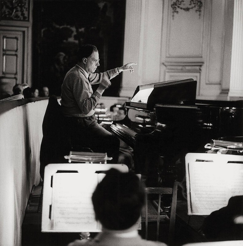 Дирижёр Карл Бём на репетиции, 1955. Фотограф Франц Хубманн