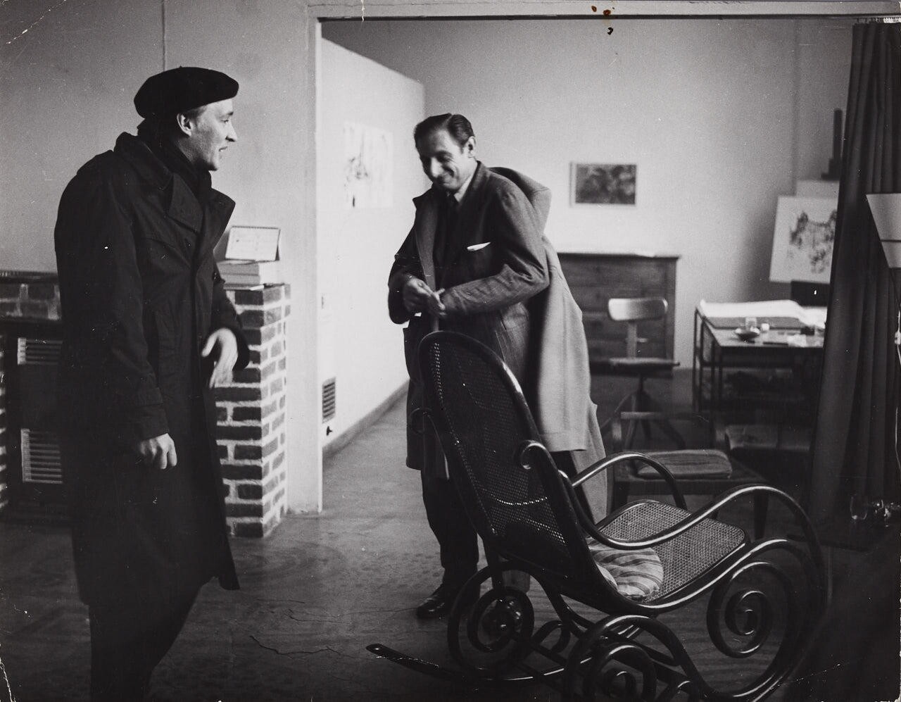 Оскар Вернер в студии Курта Молдована, 1956. Фотограф Франц Хубманн