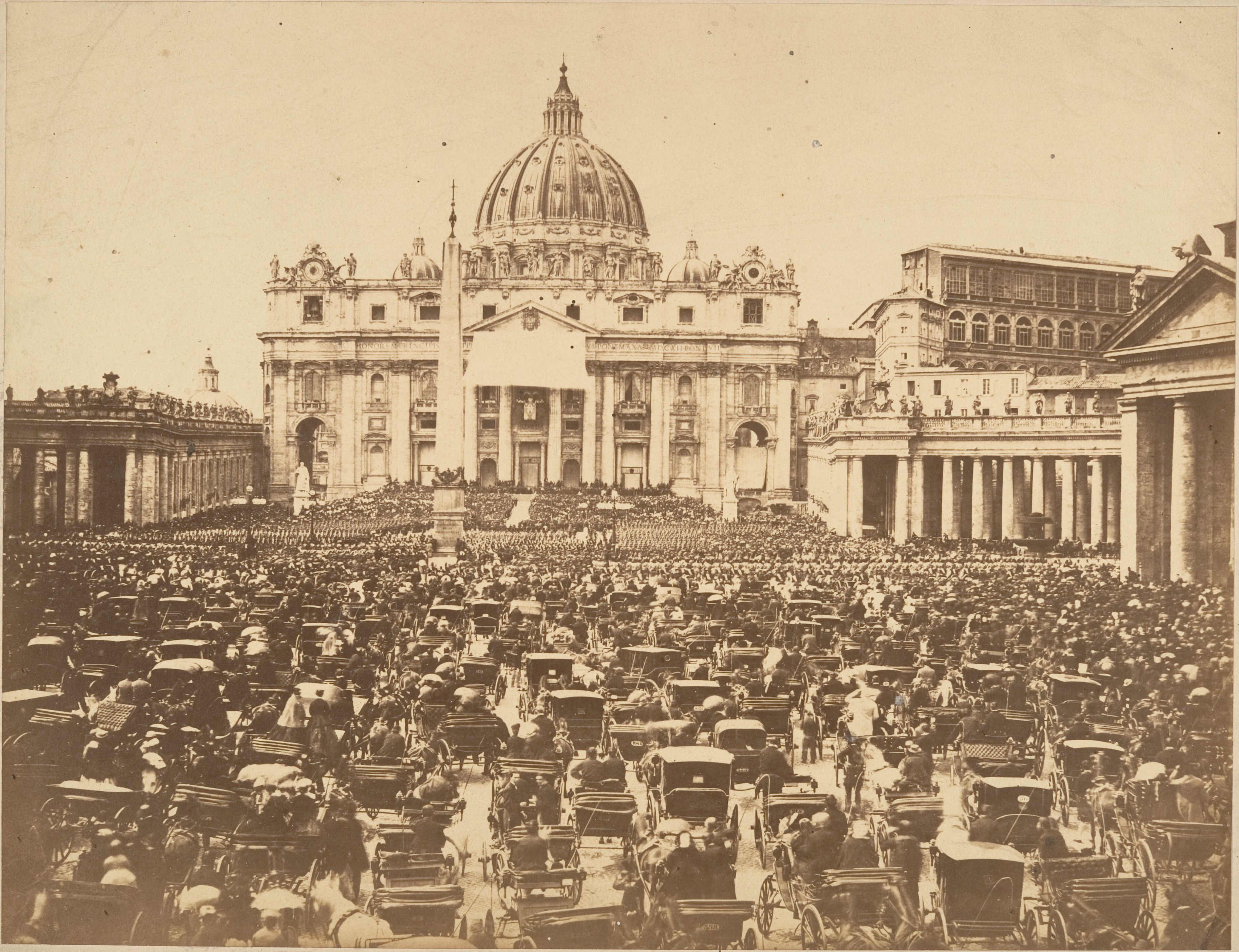 Благословение папы в пасхальное воскресенье, 1880-е. Автор неизвестен