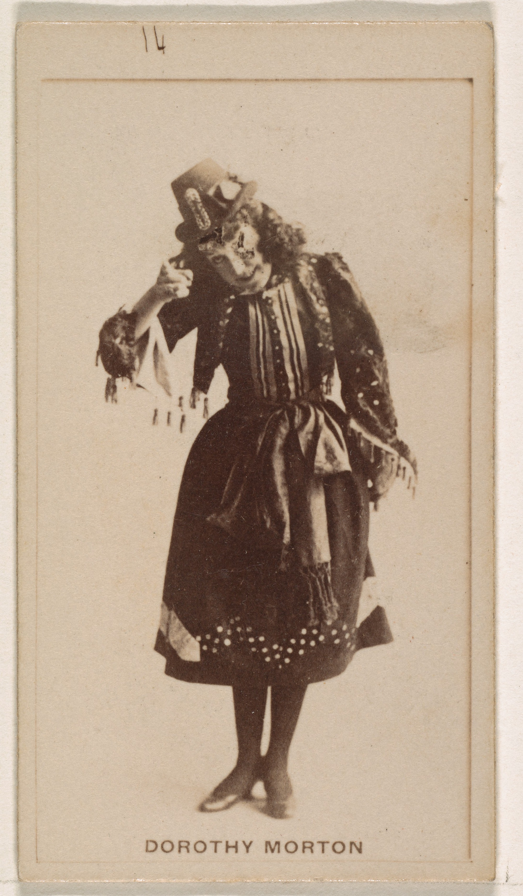 Дороти Мортон из серии торговых карточек Актрисы для рекламы сигарет, 1890. Табачная компания Братья Кинни