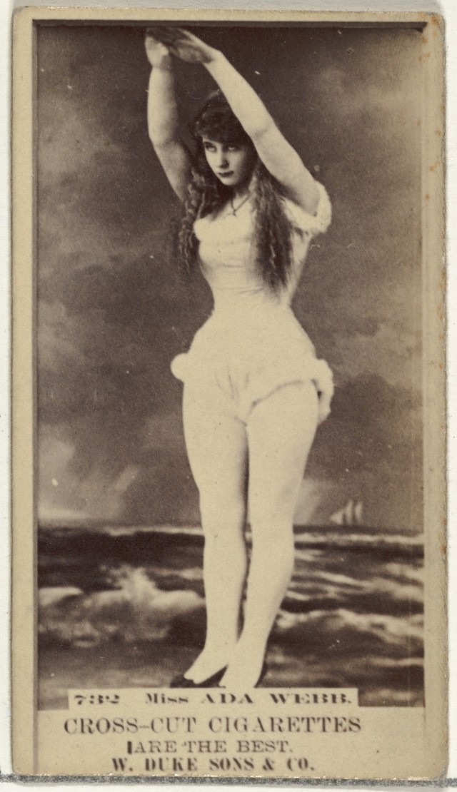 Мисс Ада Уэбб, торговая карточка из серии «Актёры и актрисы», выпущенной компанией «Дюк и сыновья» для продвижения сигарет, 1880-е