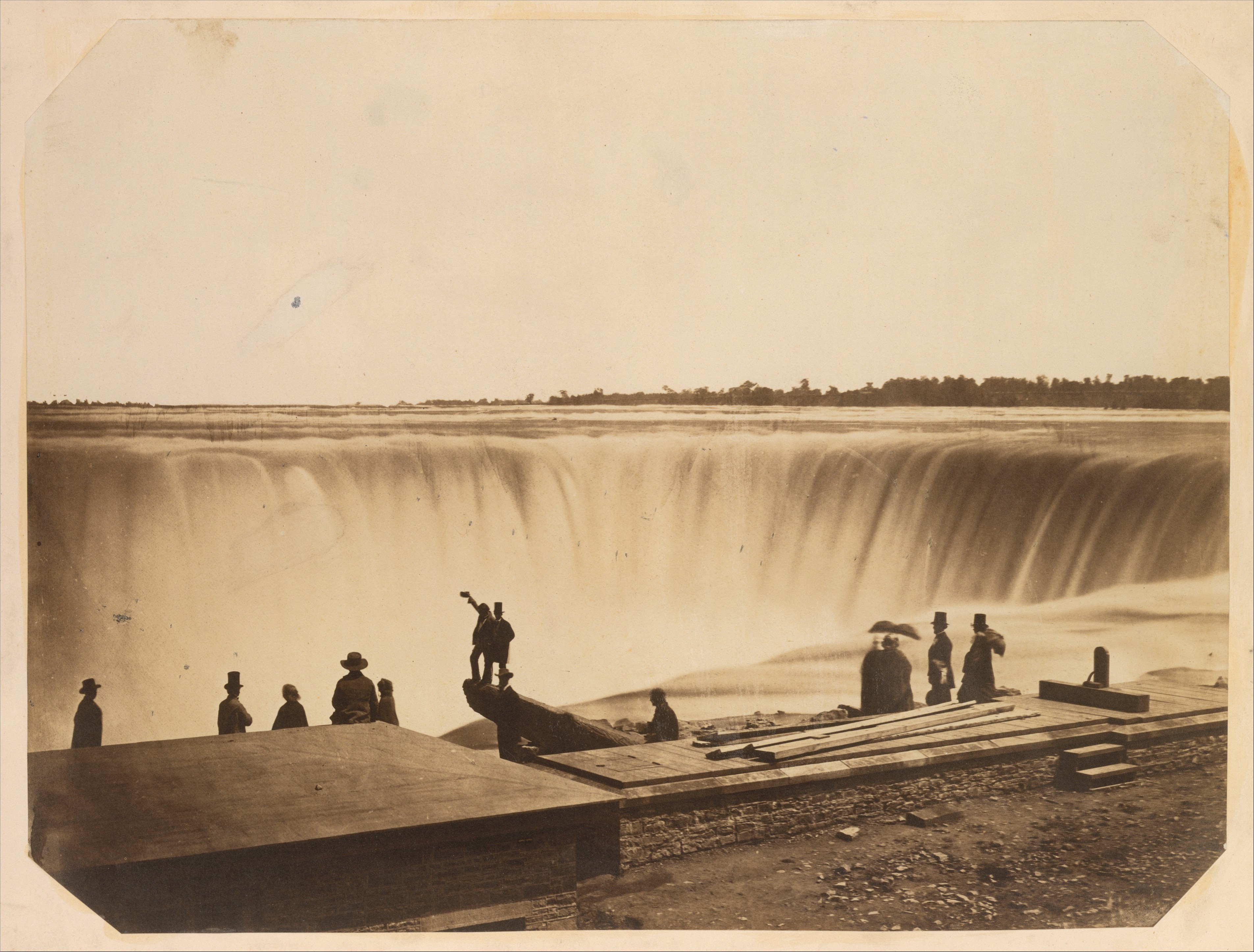 Ниагарский водопад, вид с канадской стороны, 1855. Автор предположительно Сайлас А. Холмс