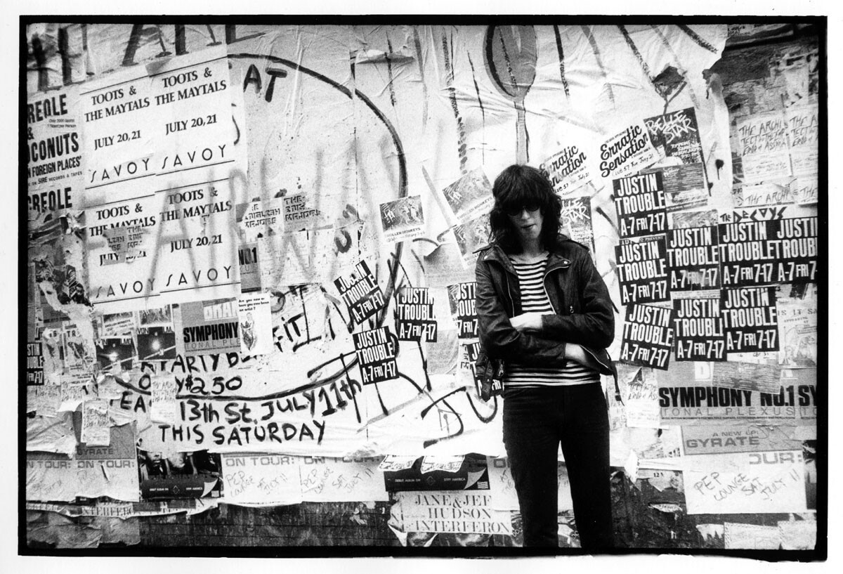 Джоуи Рамон из панк-рок группы Ramones. Фотограф Дэвид Годлис