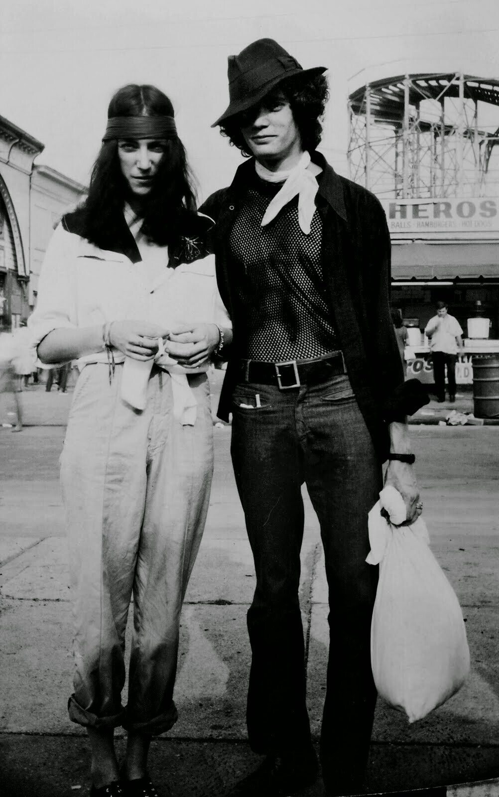 Патти Смит и Роберт Мэпплторп, Кони-Айленд. Фотограф Джерард Маланга