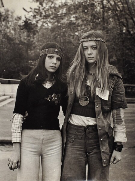 Хиппари-художники, примерно 1970-е годы. Фотограф Валентин Серов