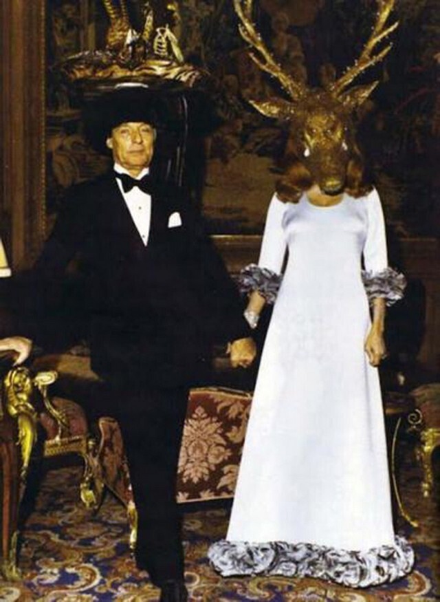 Ги де Ротшильд и Мари-Хелен де Ротшильд на знаменитом балу сюрреалистов в 1972 году
