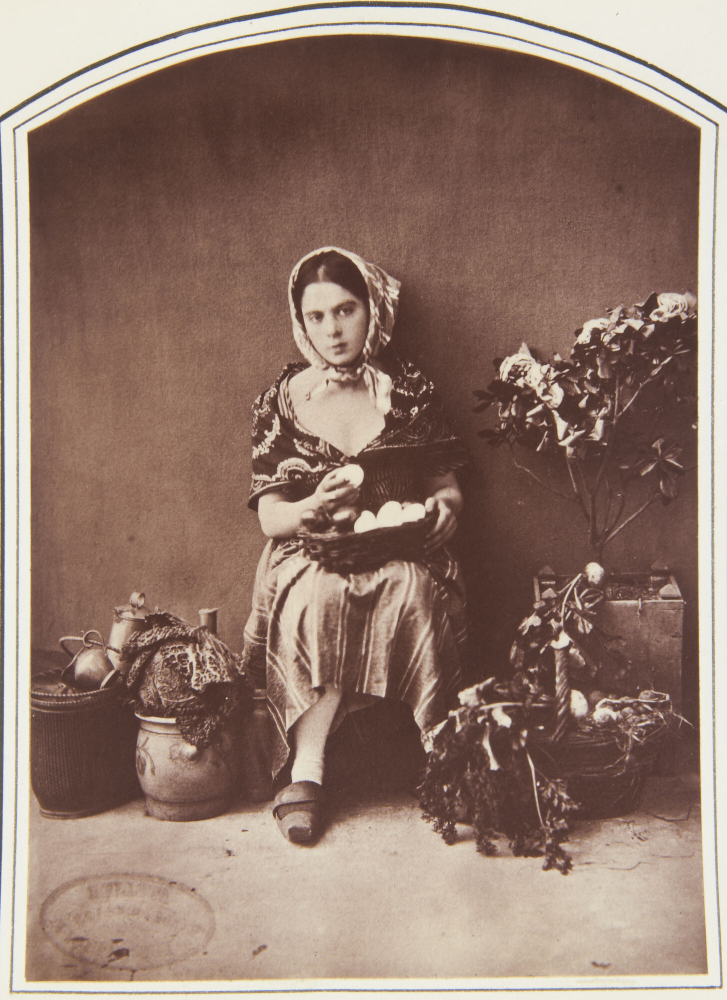 Портрет девушки, 1853. Фото из ателье Мулен