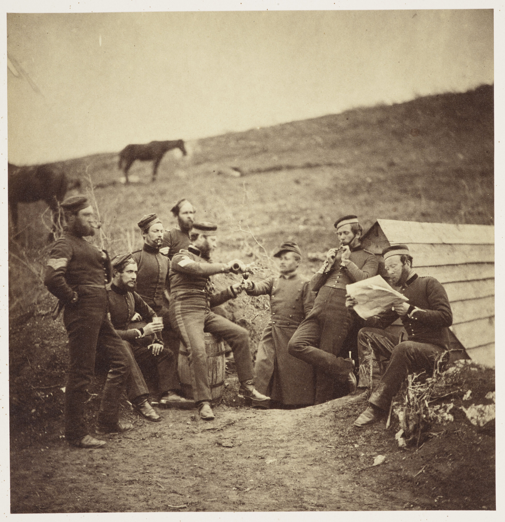 Британские и французские солдаты в Крыму, 1855. Фотограф Роджер Фентон