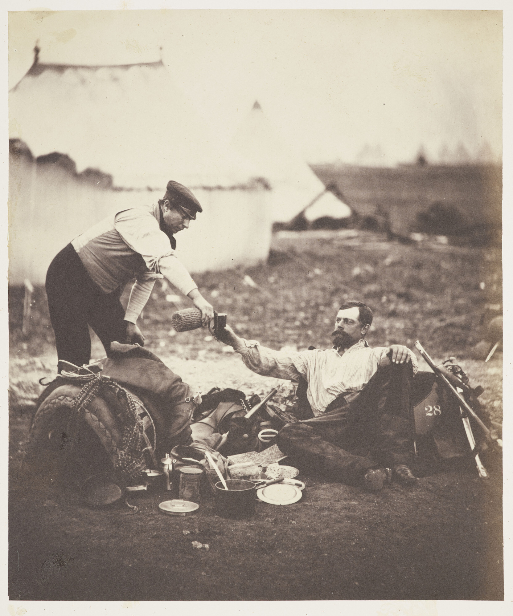 Майор Холливелл в конце трудного дня, 1855. Фотограф Роджер Фентон
