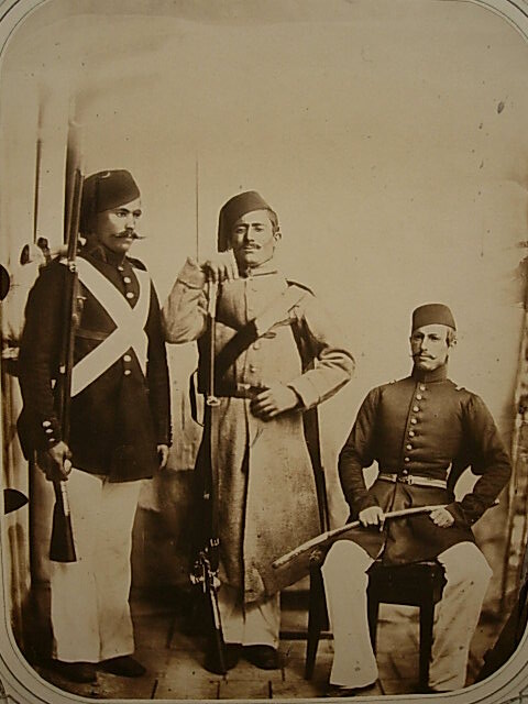 Турецкая пехота, Крымская война, 1854. Фотограф Кэрол Сатмари