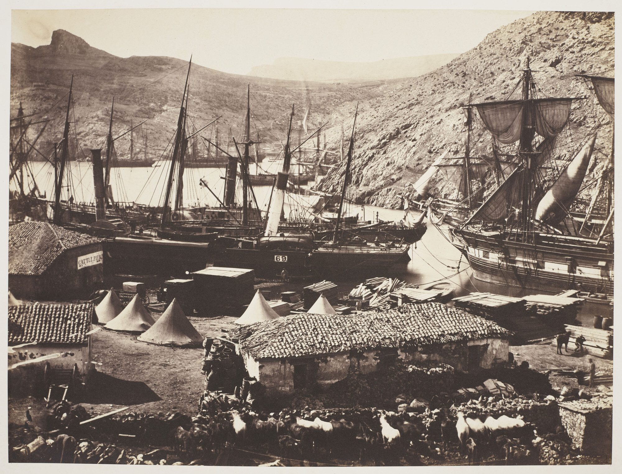 Казачья бухта, Крым, 1855. Фотограф Роджер Фентон
