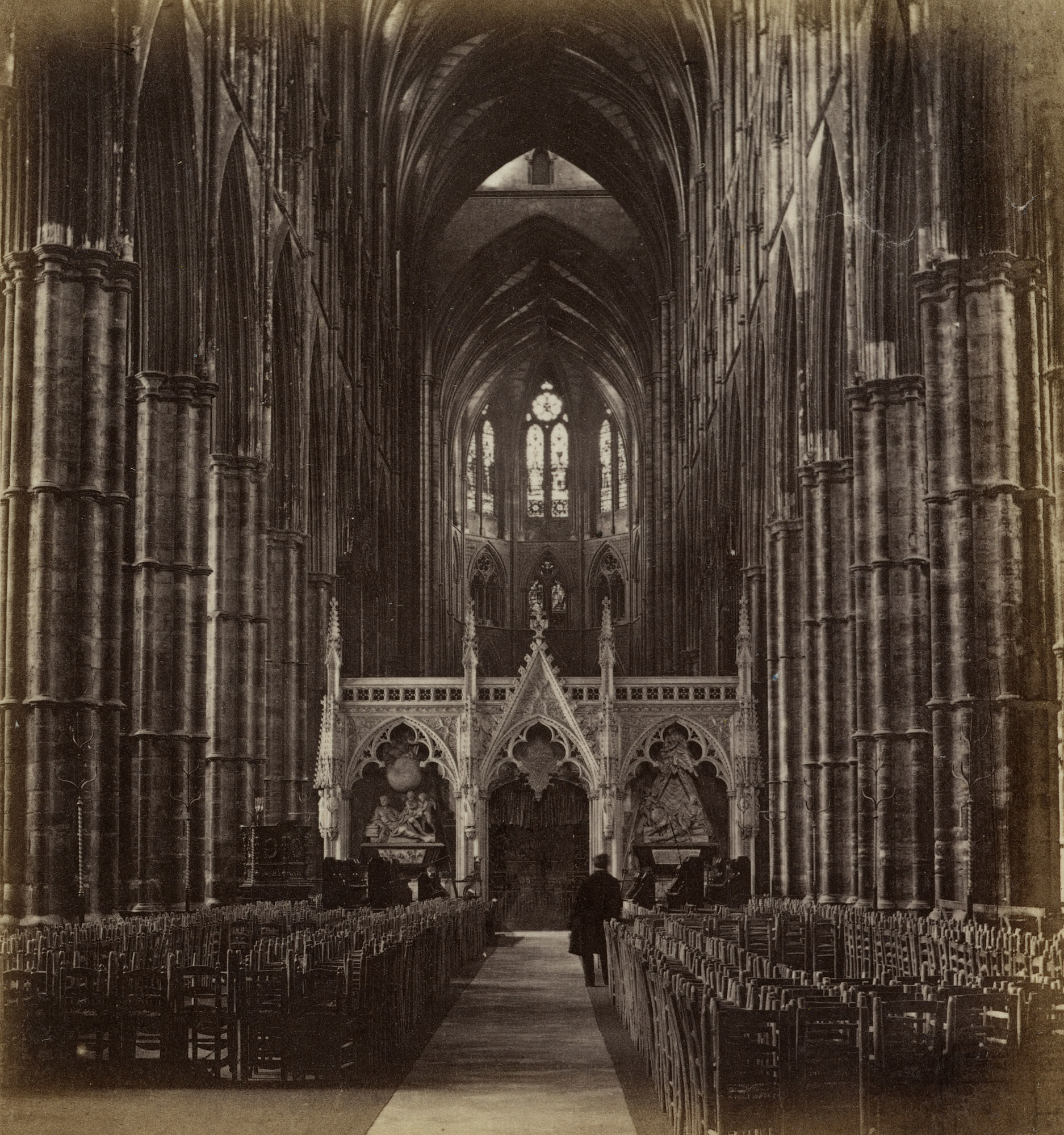Вестминстерское аббатство (Коллегиальная церковь Святого Петра в Вестминстере), ок. 1860. Фотограф Джордж Вашингтон Уилсон