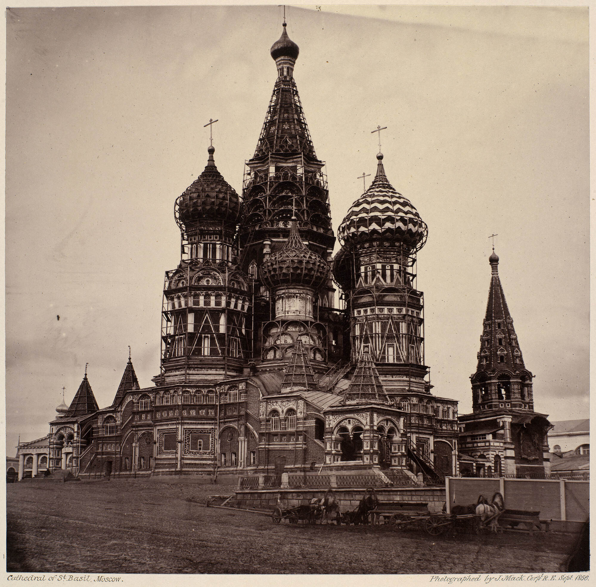 Храм Василия Блаженного, Москва, 1856. Фотограф Джеймс Мак