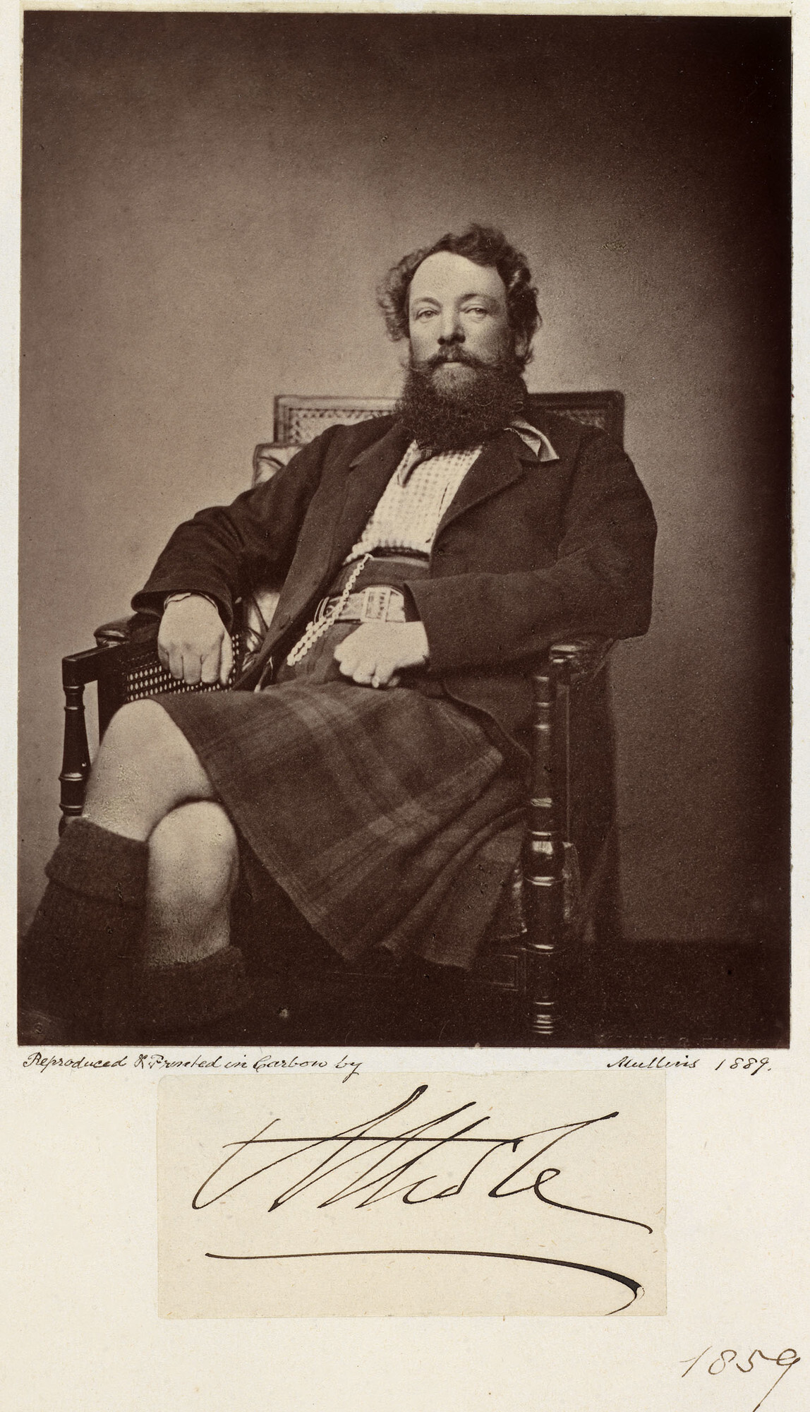 Шотландский аристократ, наследственный пэр и масон Джордж Август Фредерик Джон Мюррей, 6-й герцог Атолл, 1859. Фотограф Густав Уильям Генри Маллинс