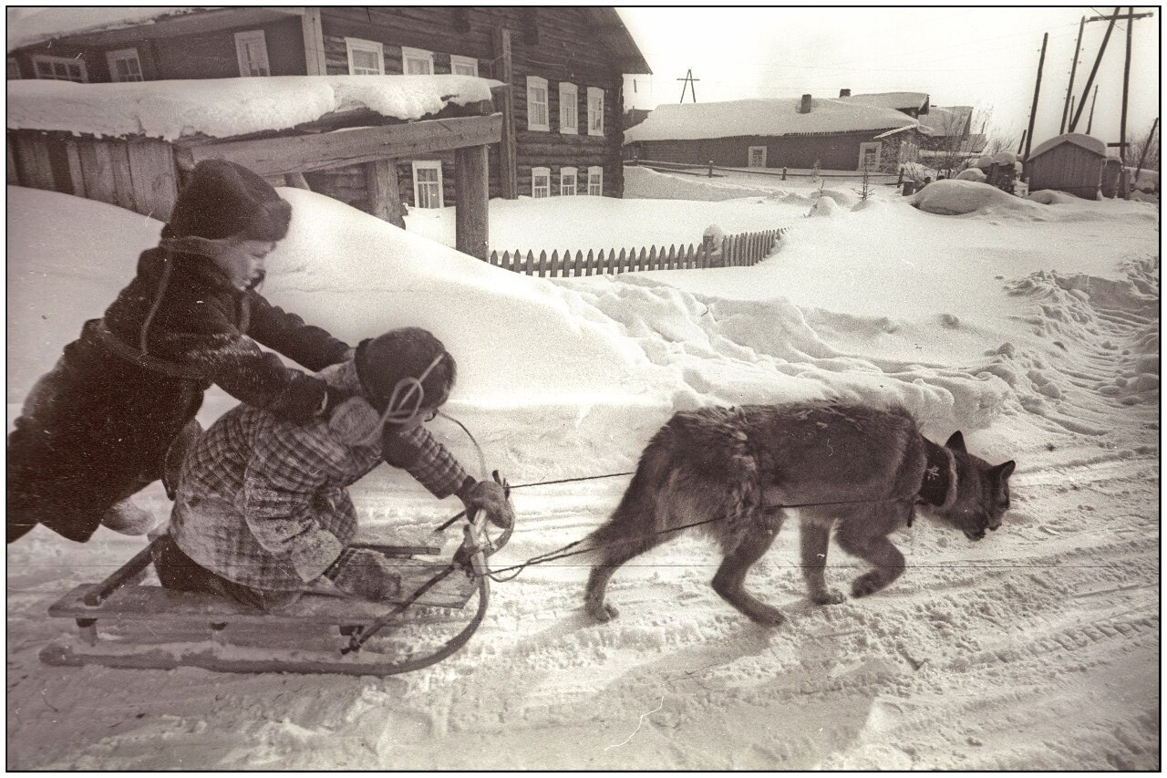 Зима. Усть-Цильма, 1980-е. Фотограф Сергей Зиновьев