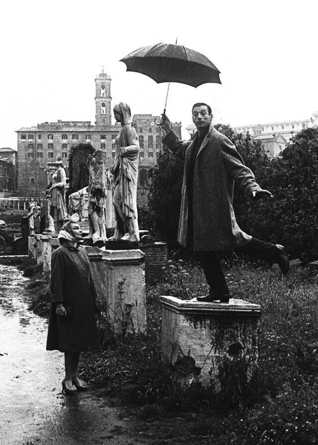 Симона Синьоре и Ив Монтан, Рим, Авентин, 1956 год. Фотограф Паоло Ди Паоло