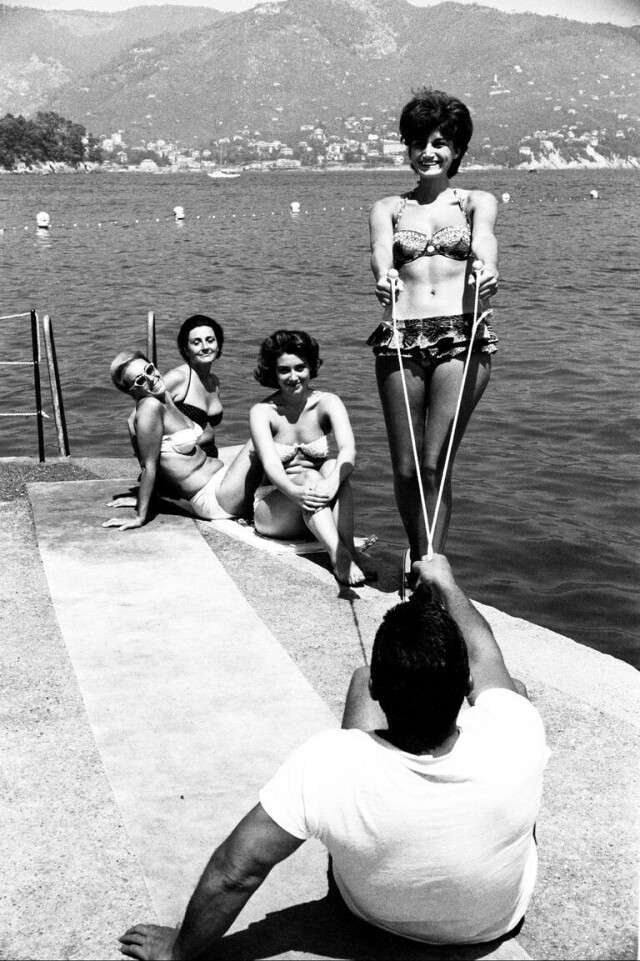 Санта-Маргерита-Лигуре, школа водных лыж, 1959 год. Фотограф  Паоло Ди Паоло