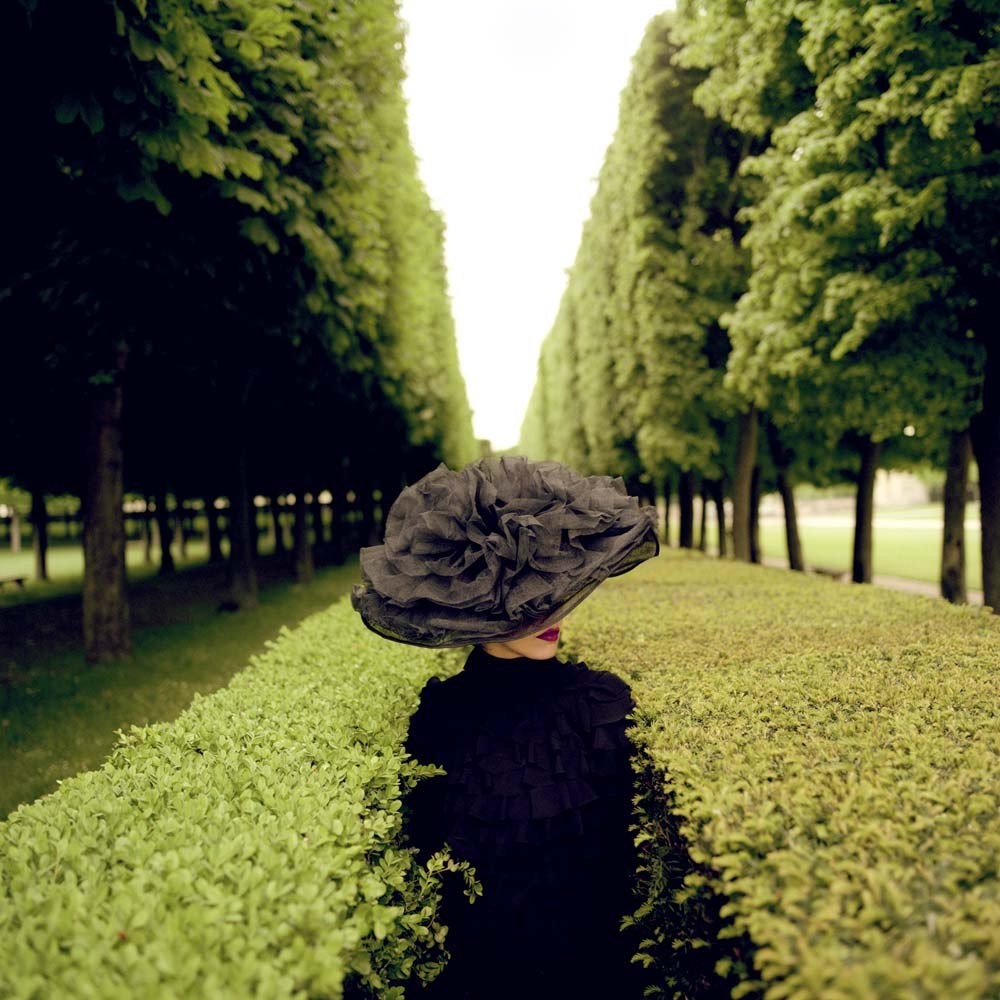 Женщина в шляпе и живая изгородь, Франция, 2004. Автор Родни Смит