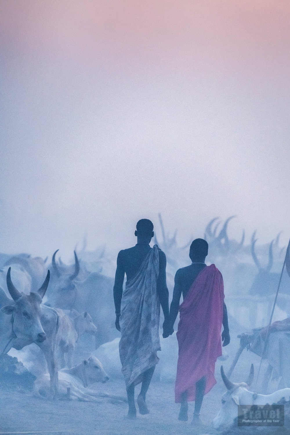 Мундари со своим скотом в Южном Судане. Победитель в категории Люди и культуры, 2019. Автор Тревор Коул