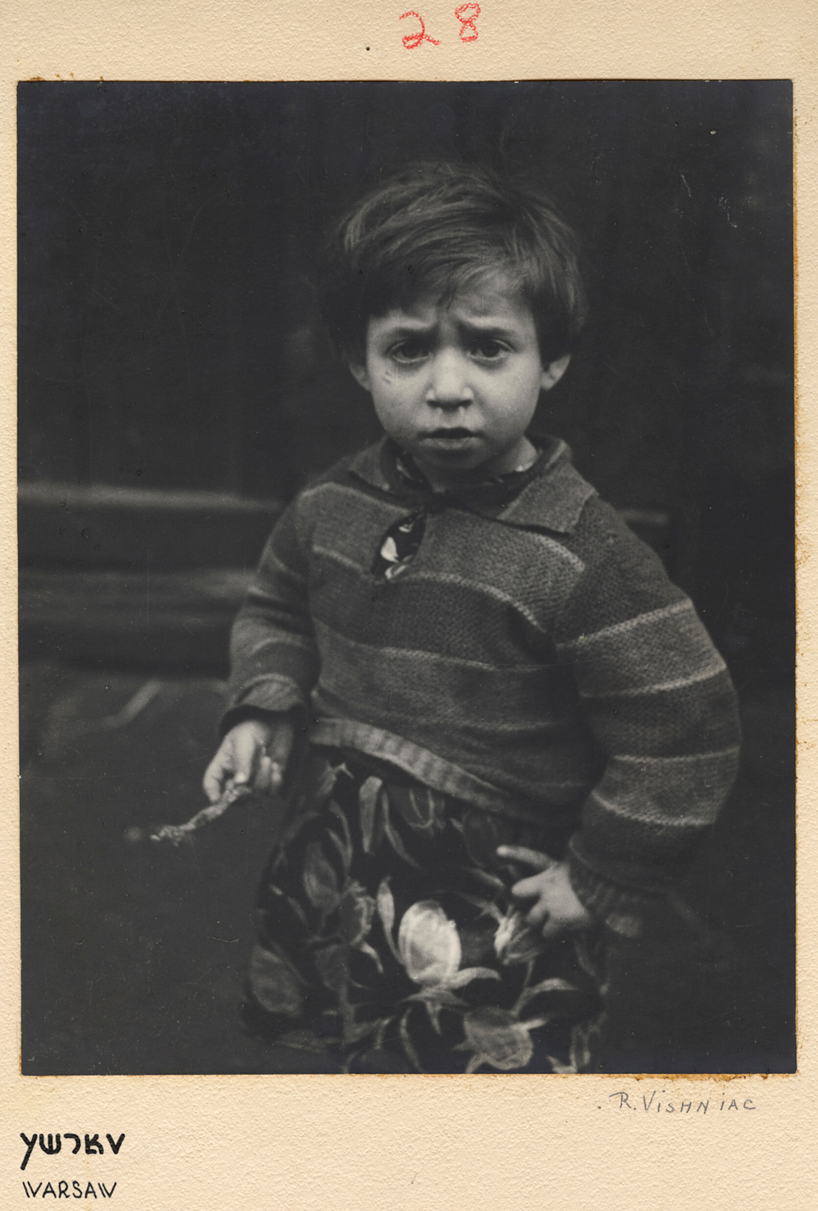 Ребенок в темном дворе, Варшава, ок. 1935-38 гг. Фотограф Роман Вишняк