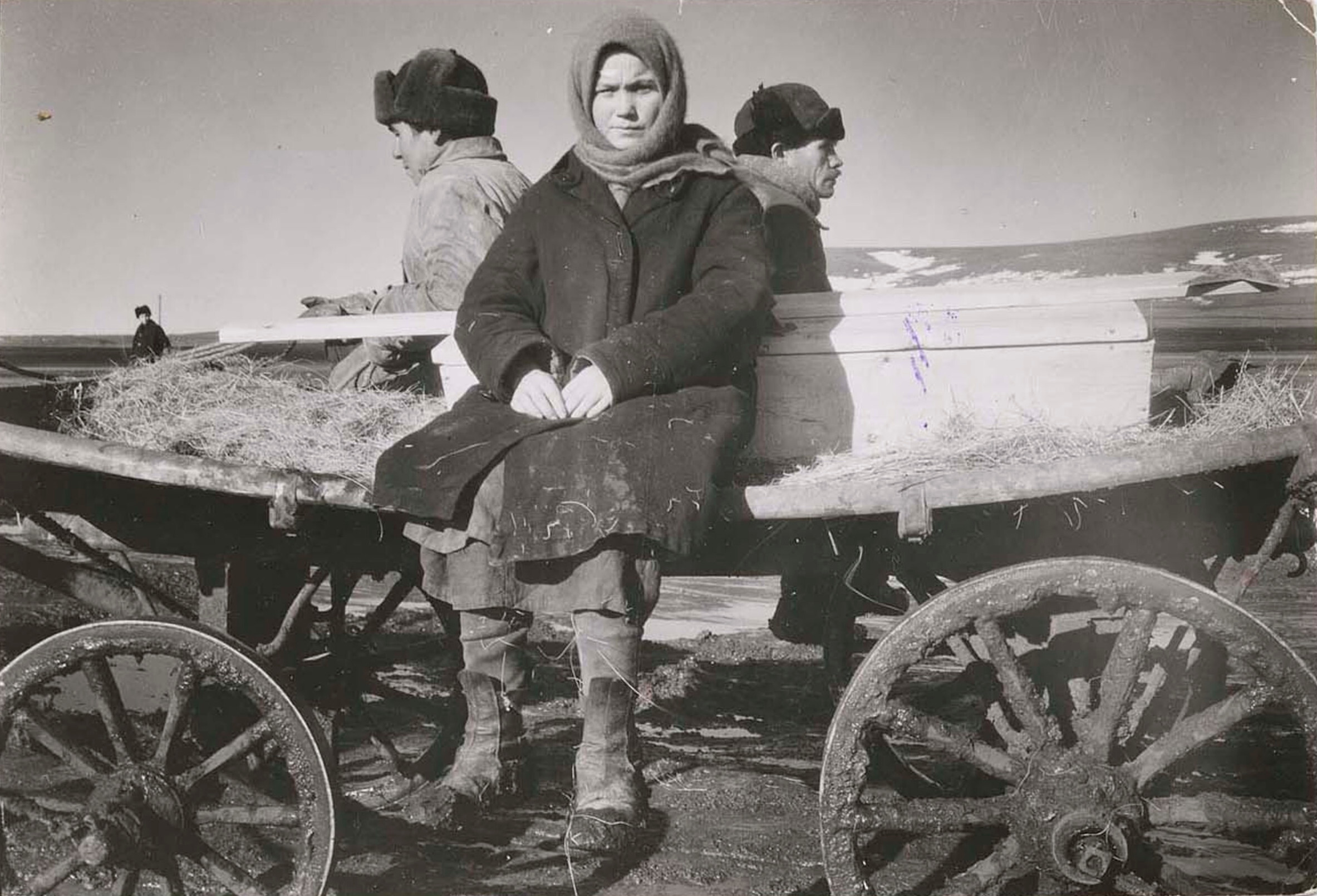 Крестьяне на телеге по Сибири, 1931 год. Фотограф Маргарет Бурк-Уайт