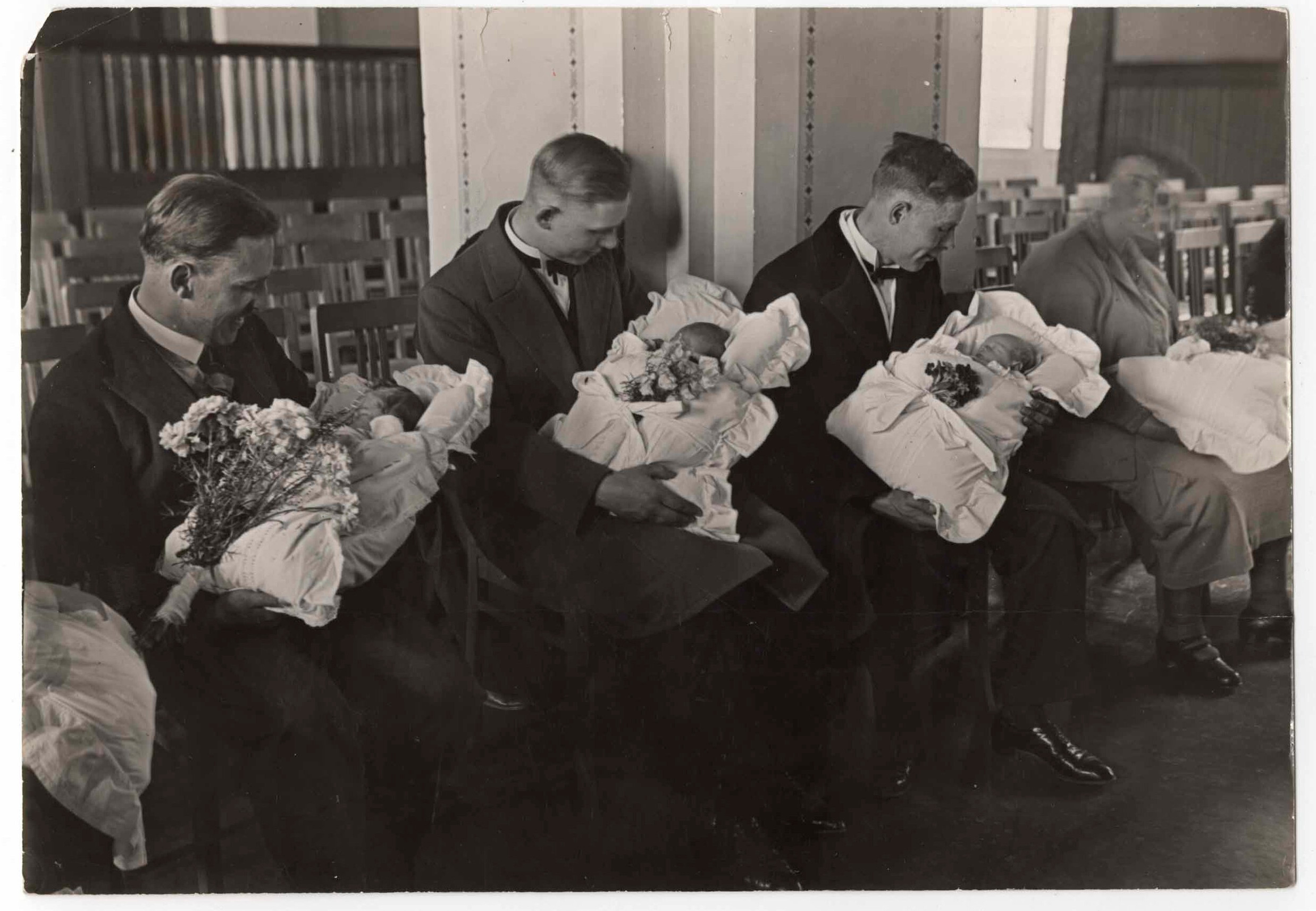 День крещения в роддоме, 1937 год. Фотограф Альфред Эйзенштадт