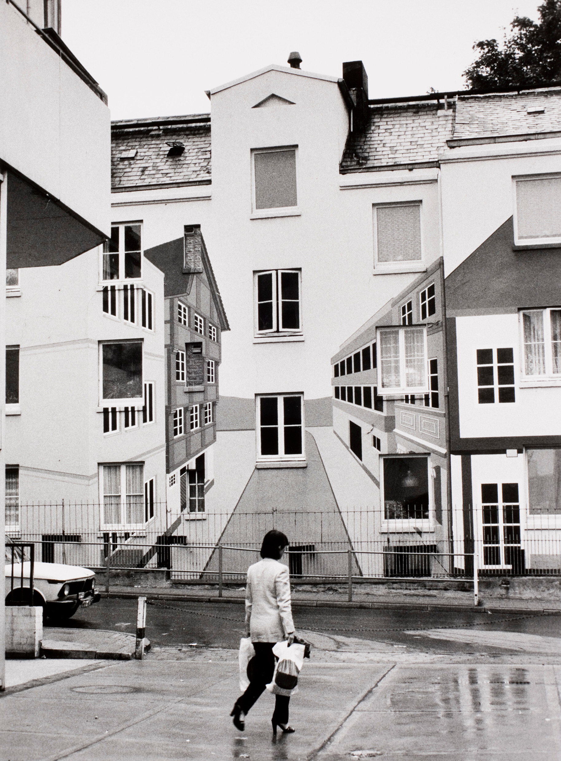 Здание с обманкой, Позельдорф, Гамбург, 1979 год. Фотограф Альфред Эйзенштадт