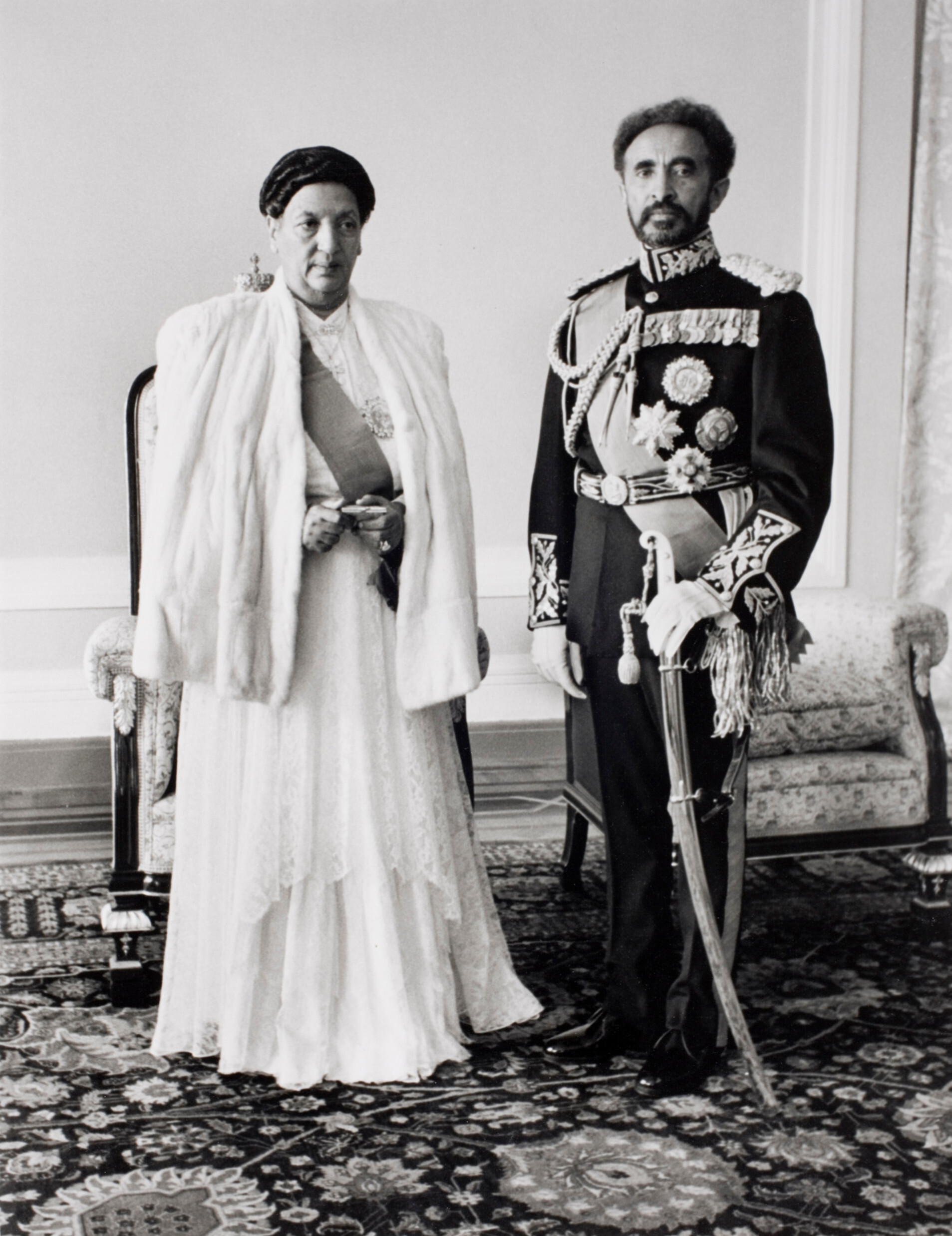 Император Эфиопии Хайле Селассие и императрица Аддис-Абебы, 1955 год. Фотограф Альфред Эйзенштадт