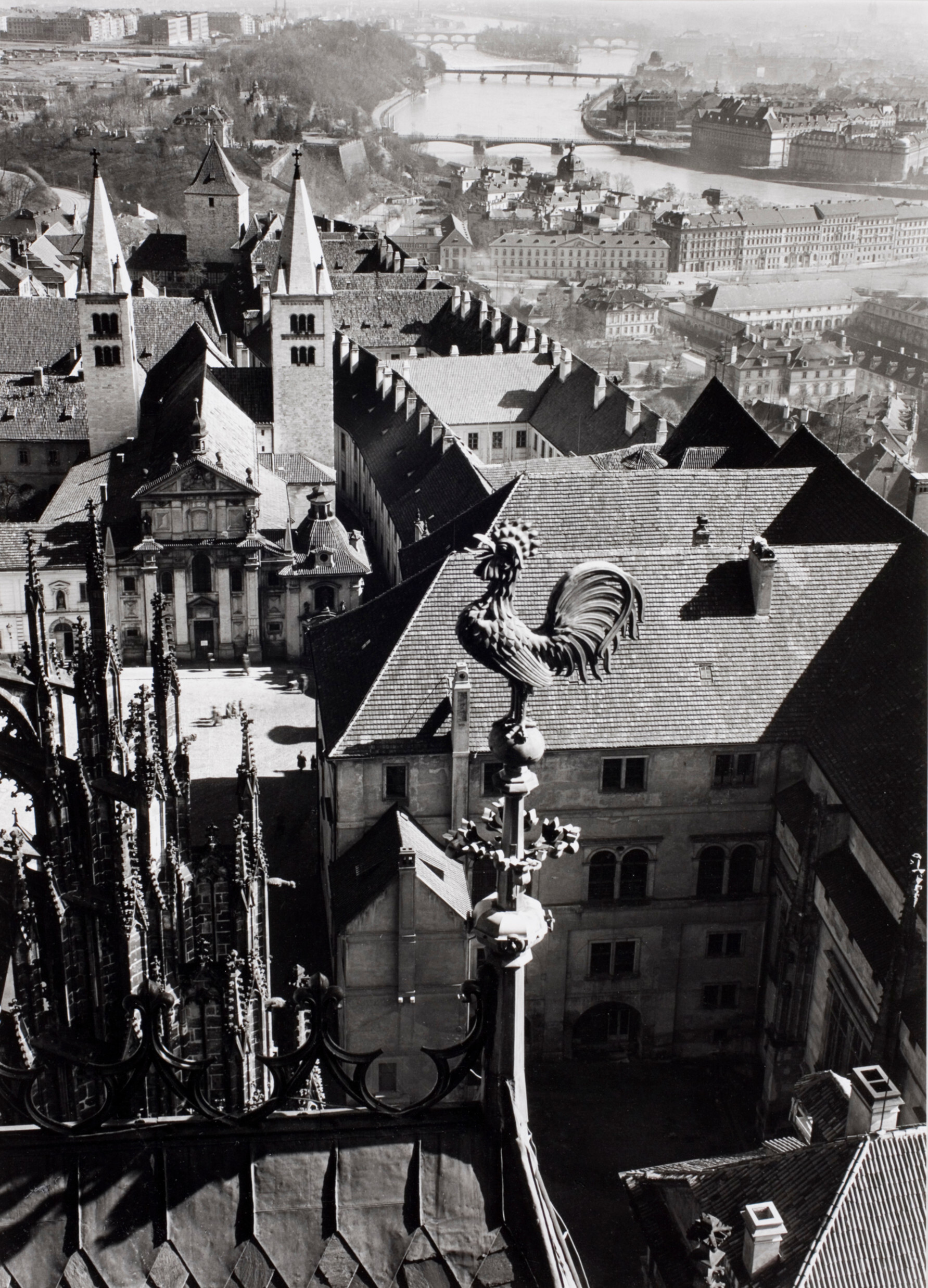 Средневековый район Праги и река Дунай, 1947 год. Фотограф Альфред Эйзенштадт