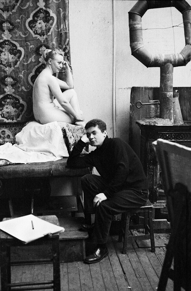 Модель усилка Студент, Париж, 1955 год. Фотограф Кен Ван Сикл