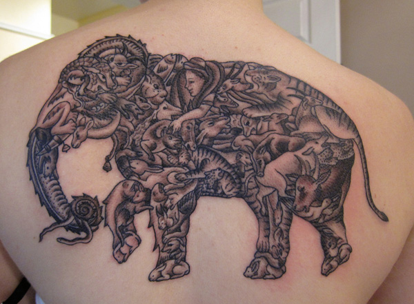 Татуировки со слоном - 55 идей