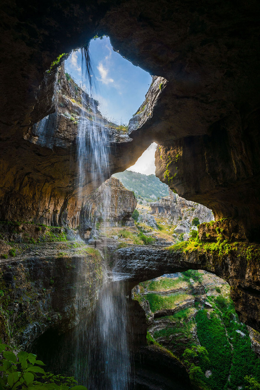 Пещера «Пропасть трёх мостов» и водопад «Глотка Баатары» в Ливане-3