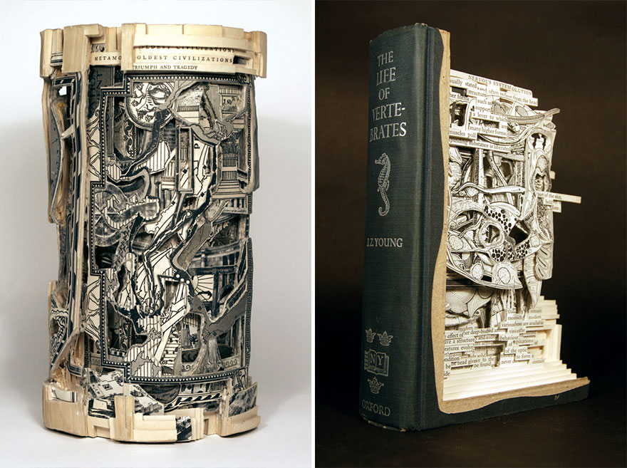 Потрошитель книг и его невероятные книжные скульптуры-32