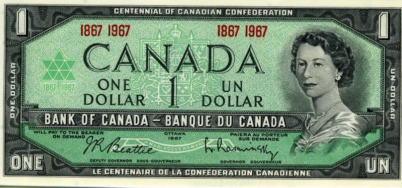 В возрасте 25 лет, Канада 1 доллар (1967)