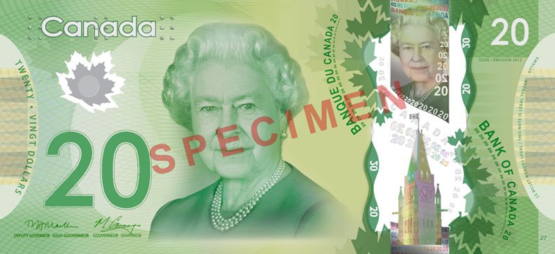 В возрасте 85 лет, Канада, 20 долларов (2012)