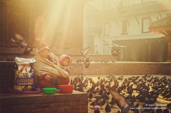 Мама с ребёнком – Дворцовая площадь Дурбар, Тамель, Катманду