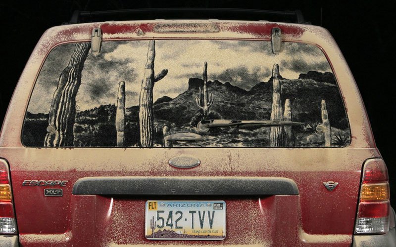 Художник превращает грязные автомобили в произведения искусства (4)