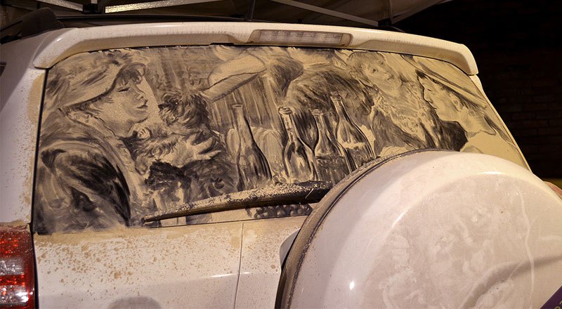Художник превращает грязные автомобили в произведения искусства (7)