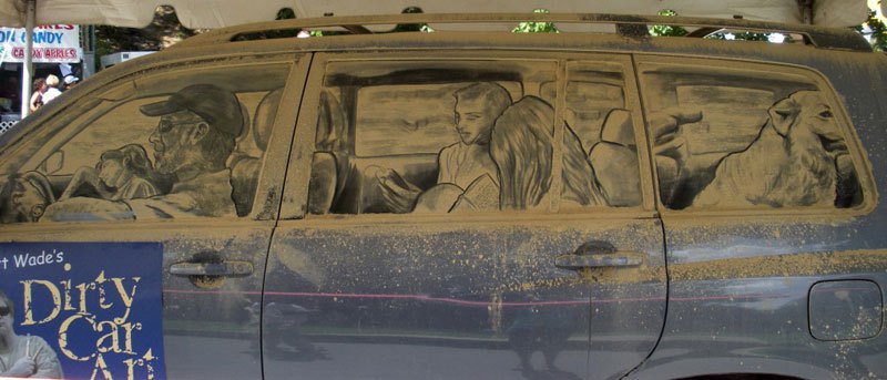 Художник превращает грязные автомобили в произведения искусства (1)