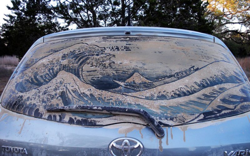 Художник превращает грязные автомобили в произведения искусства (10)