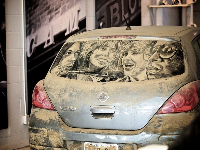 Художник превращает грязные автомобили в произведения искусства (2)